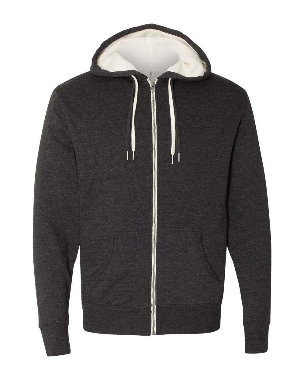 Unisex Heavyweight Sherpa Lined Heather Zip Hood